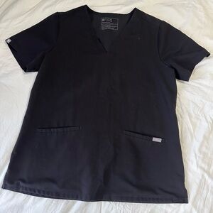 Figs Women's Black Short Sleeve Top